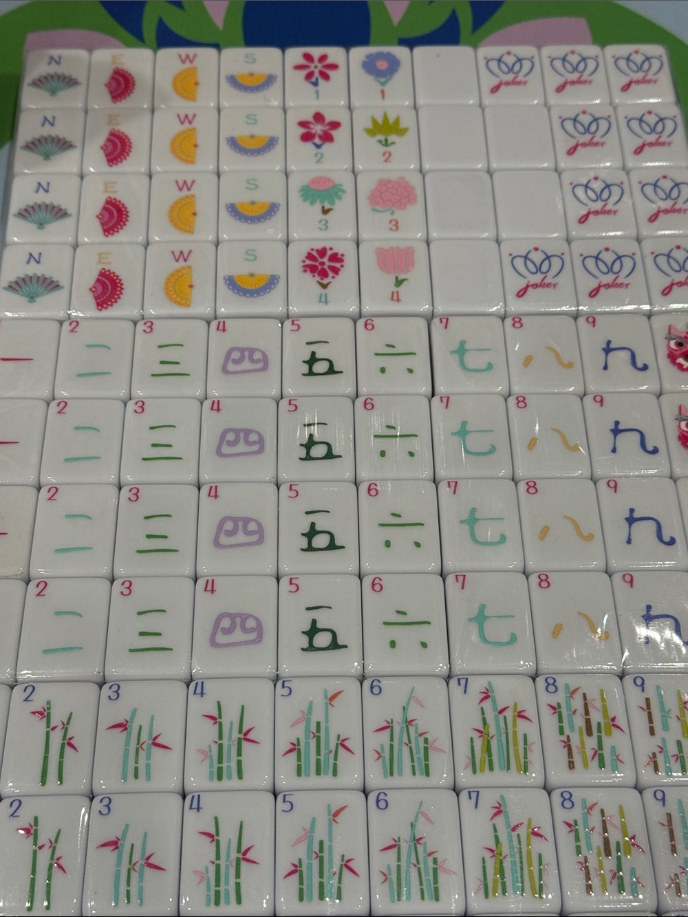 American Mahjong Tile Set - Multi-Color Designs - Picture 4 of 15